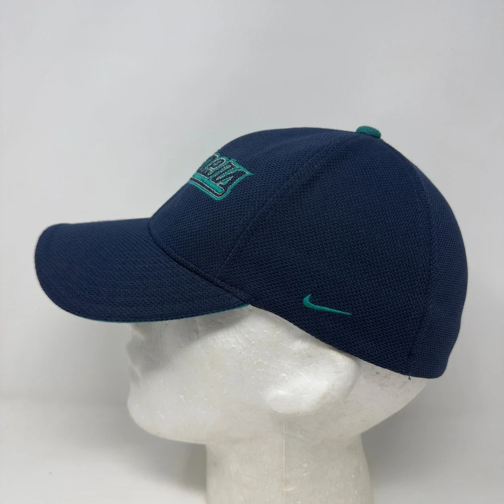 Nike Seattle Mariners Flexfit Hat Mens Navy Blue Teal Mesh MLB Baseball Cap L/XL